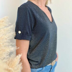 Tee shirt marine doré