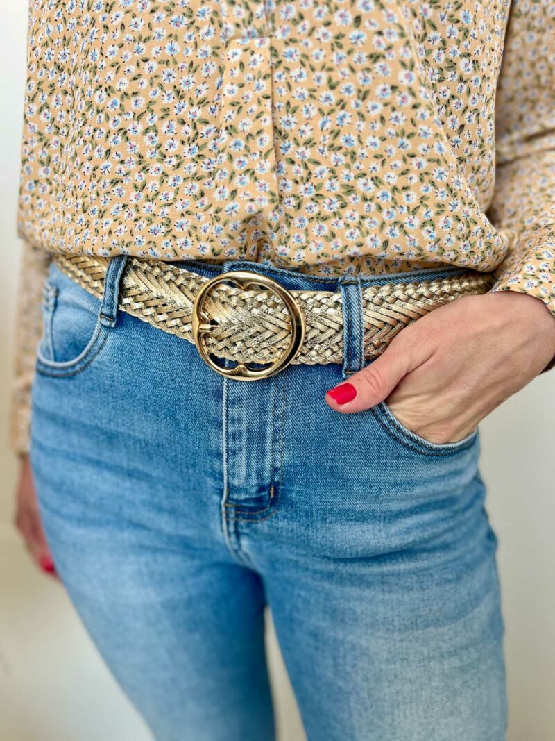 ceinture tressee doré
