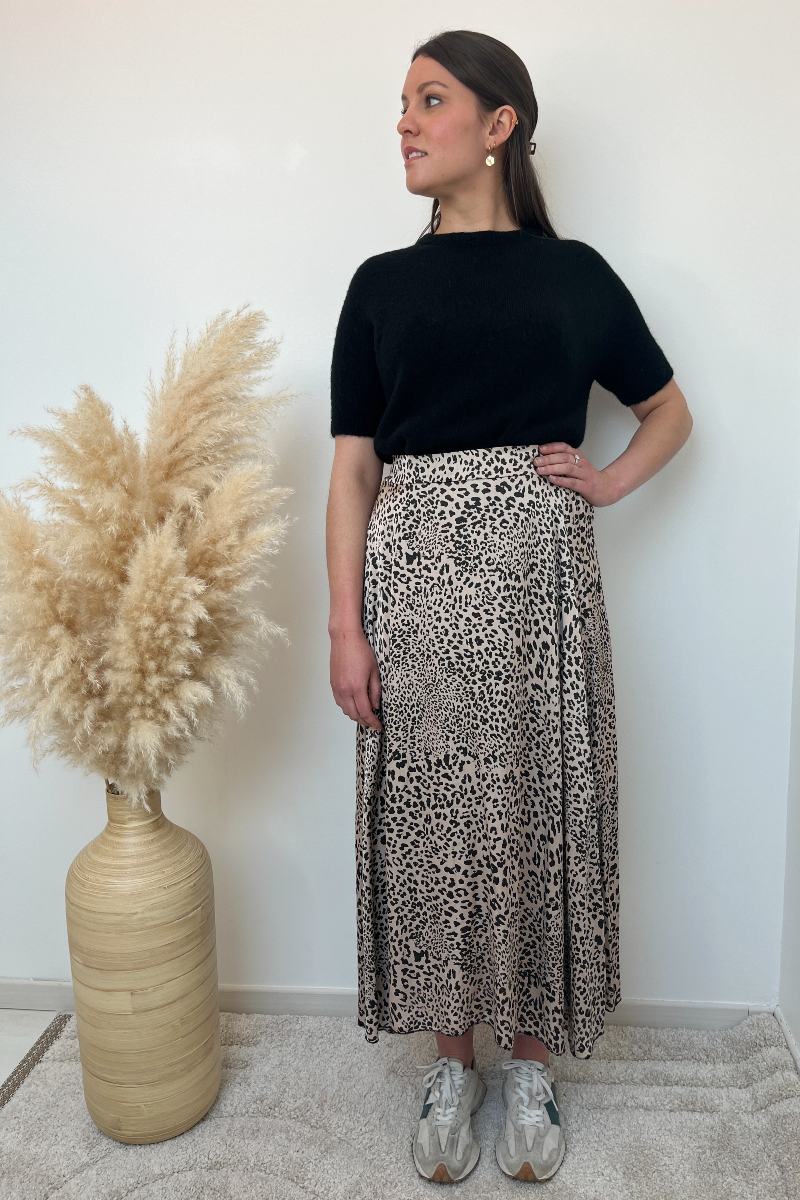 jupe longue leopard