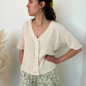 Blouse lin beige 3
