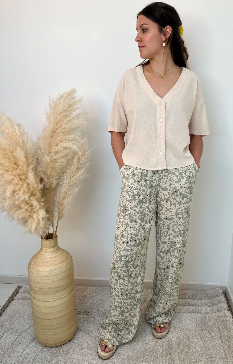 Blouse lin beige