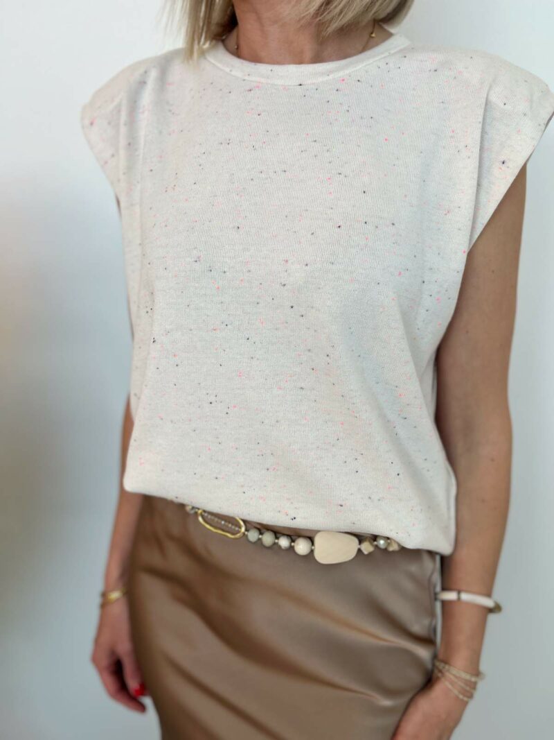 Ceinture perles blanches