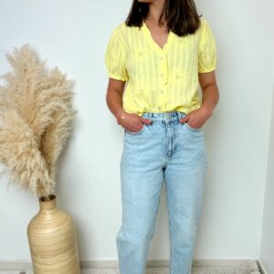 Chemise coton jaune