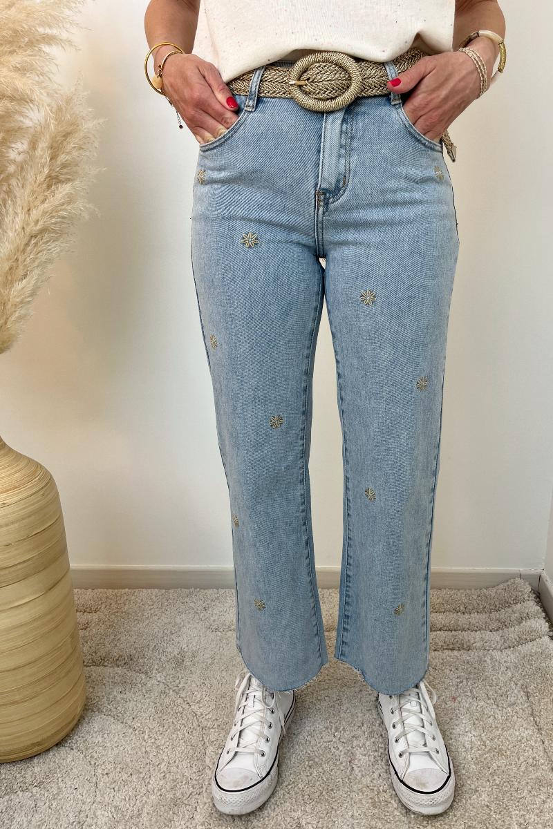 JEAN FLARE BRODERIE
