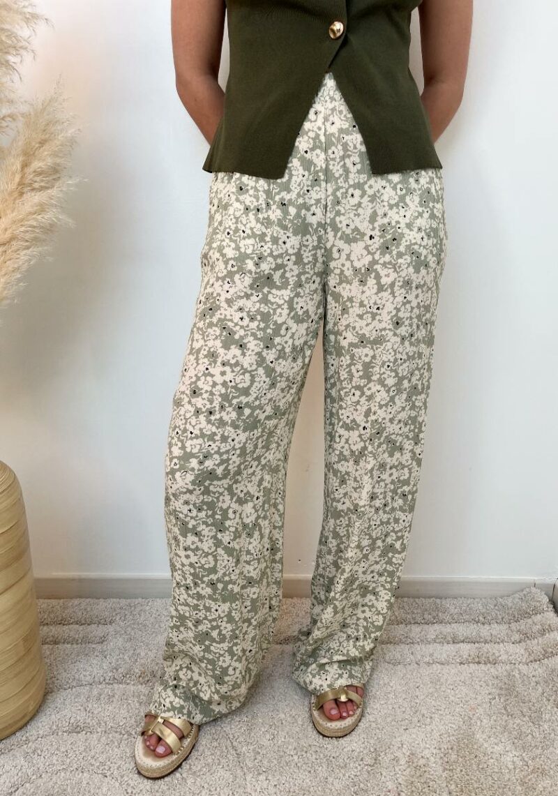 Pantalon fluide fleuri
