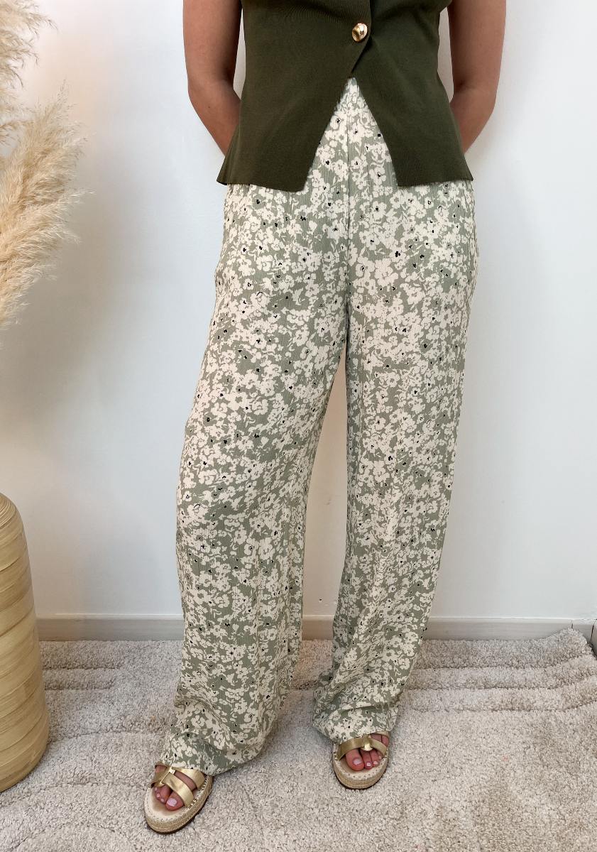 PANTALON FLUIDE FLEURI