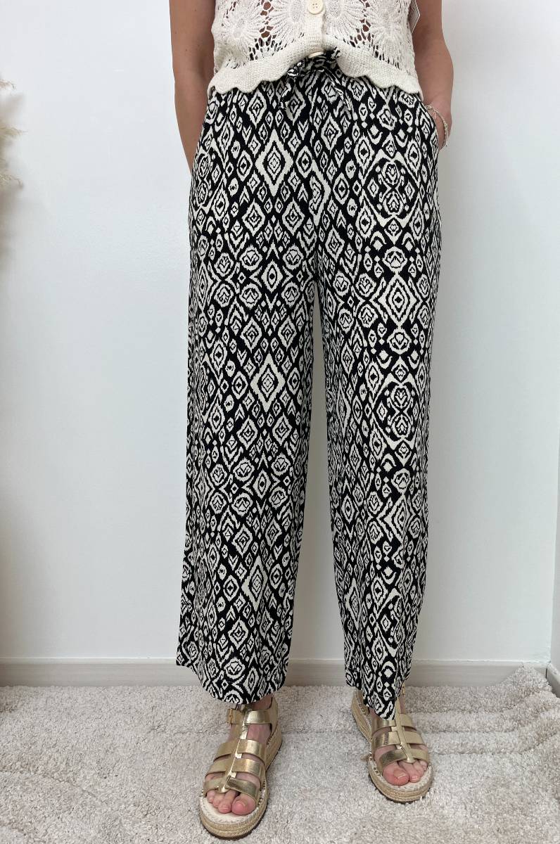 PANTALON LIN ETHNIQUE