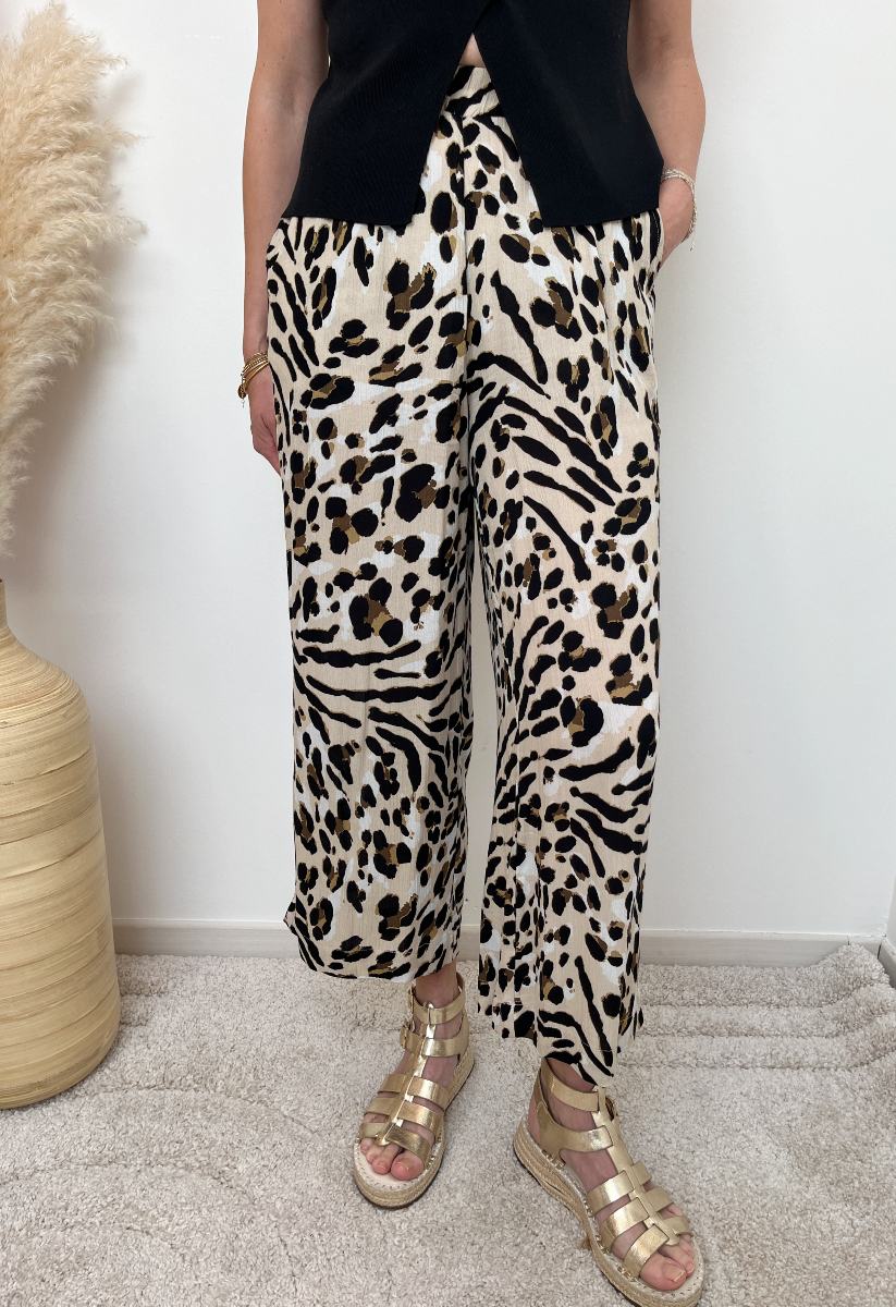 PANTALON FLUIDE LEOPARD