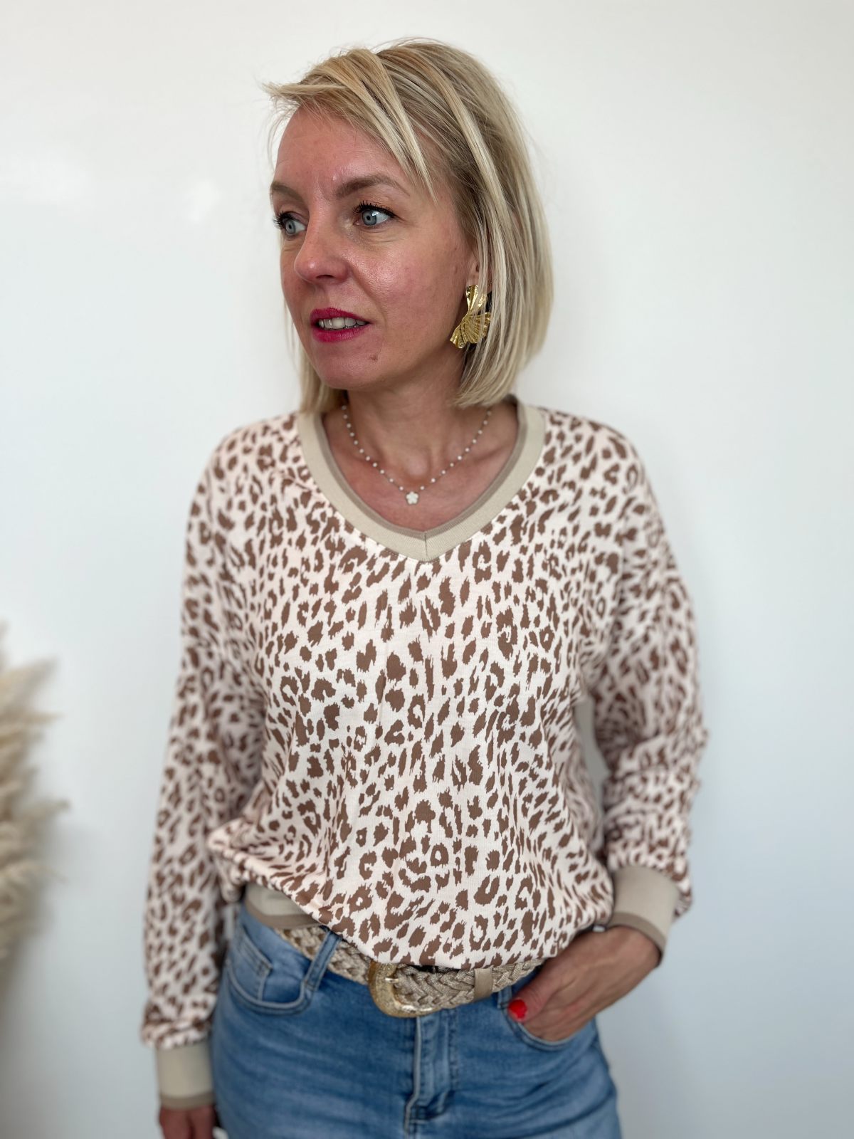 PULL LEOPARD BEIGE