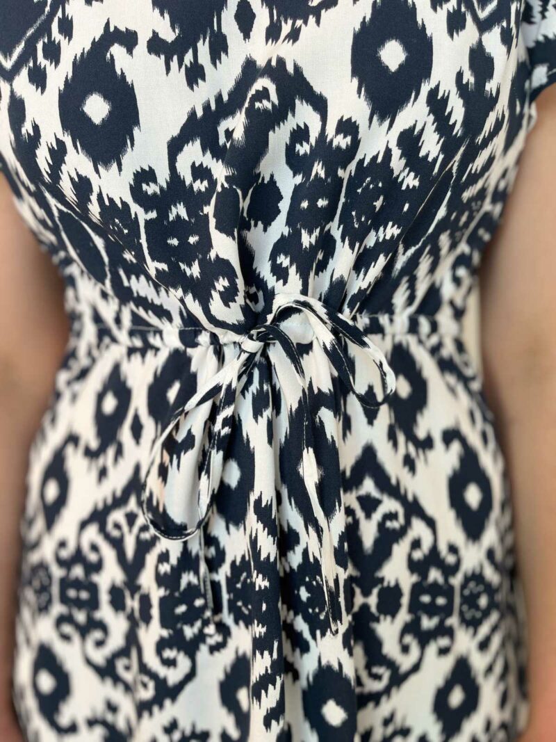 Robe courte bleu marine blanc 3