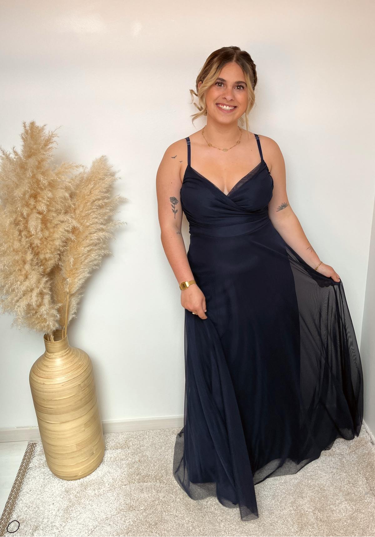 ROBE FINES BRETELLES MARINE