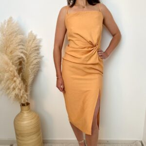 Robe fines bretelles orange clair