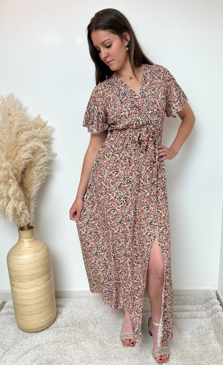 ROBE LONGUE FLEURIE COLORE
