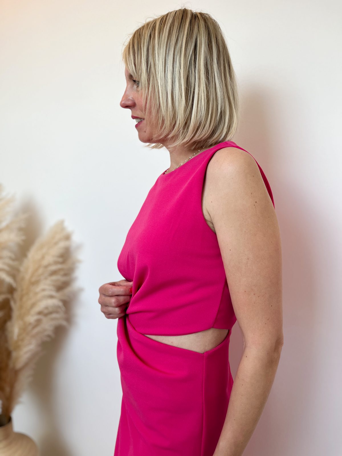 Robe longue rose fushia 2