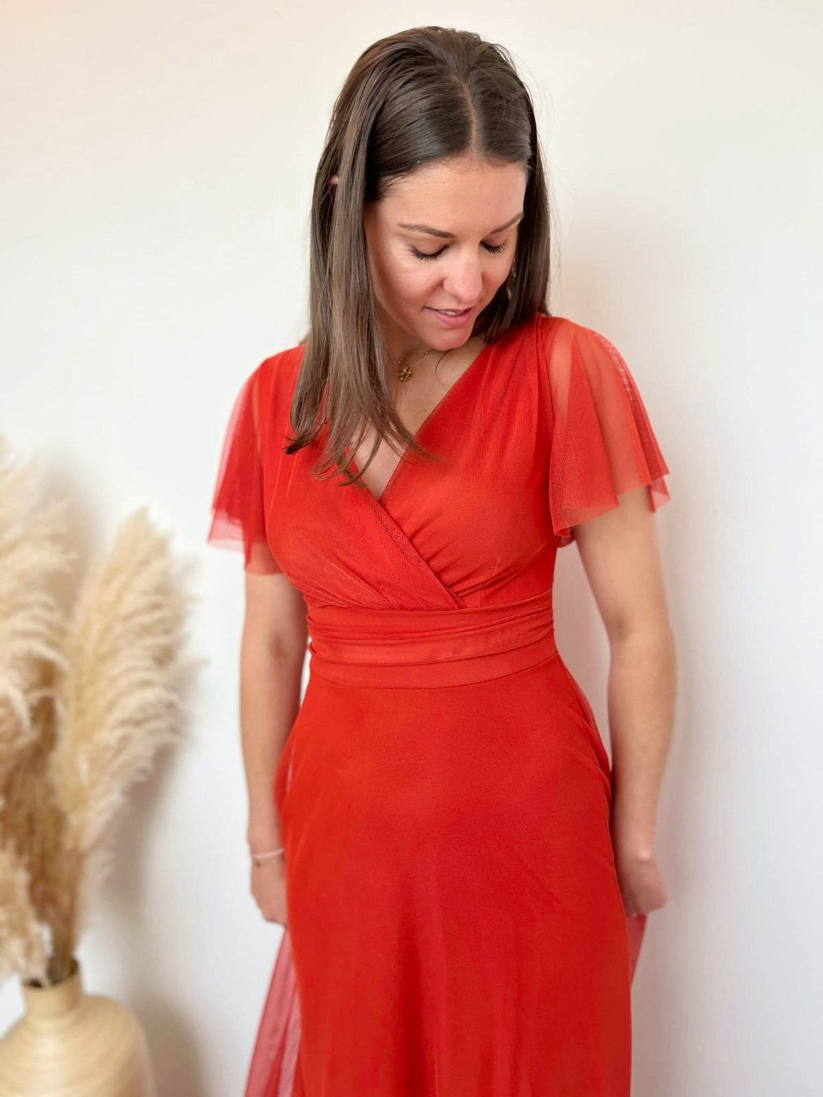Robe voile orange