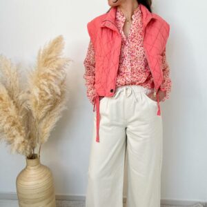 pantalon large ecru 3