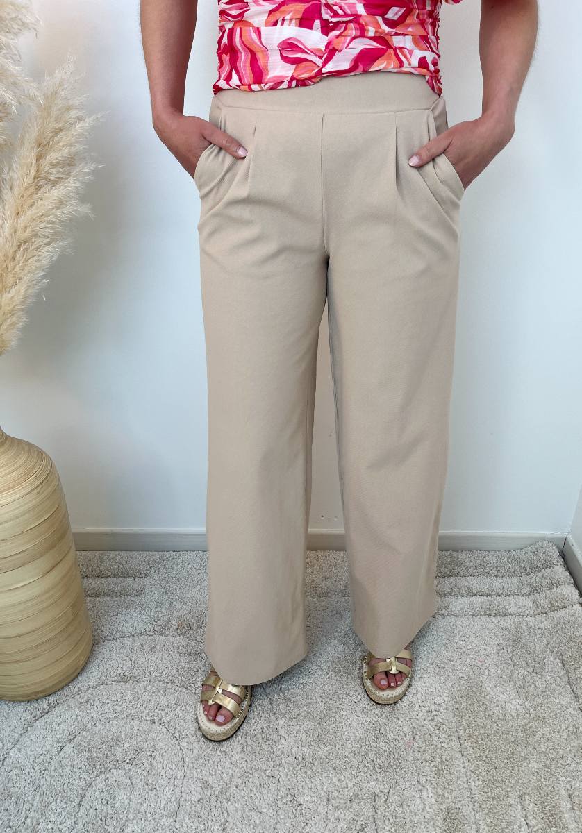 PANTALON WIDE BEIGE
