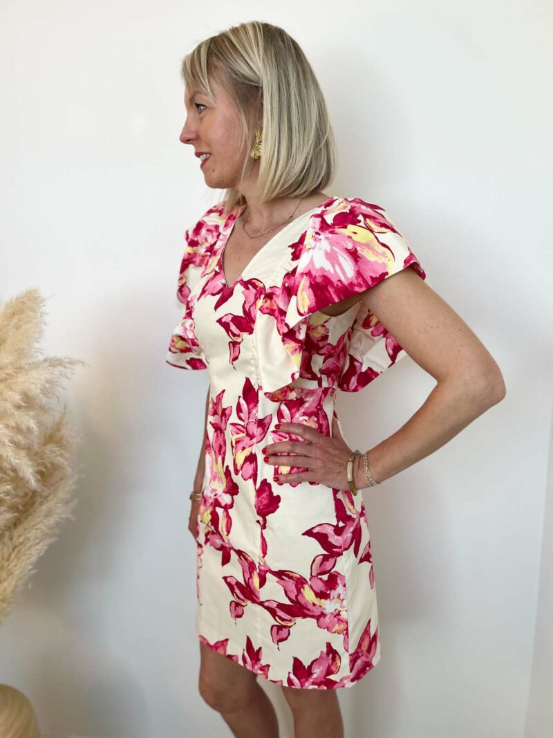 robe courte fleurie