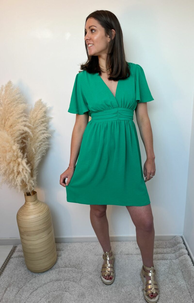 robe courte vert 2