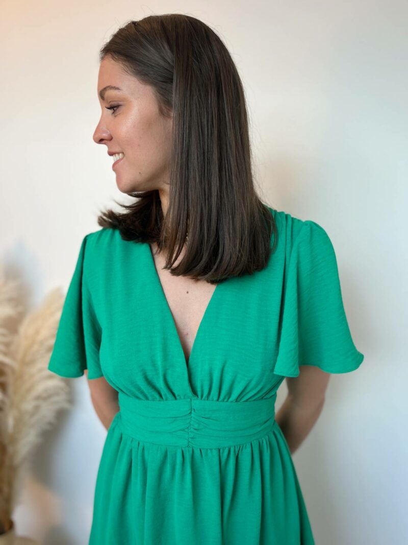 robe courte vert 3
