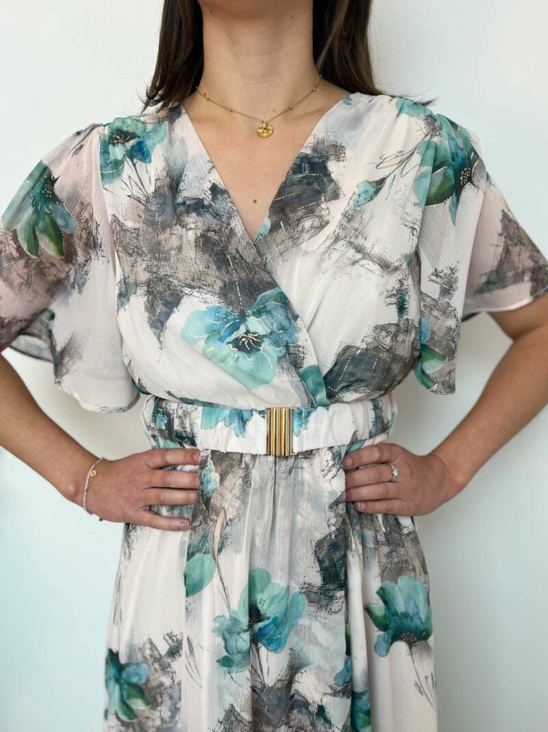 robe longue beu gris 3