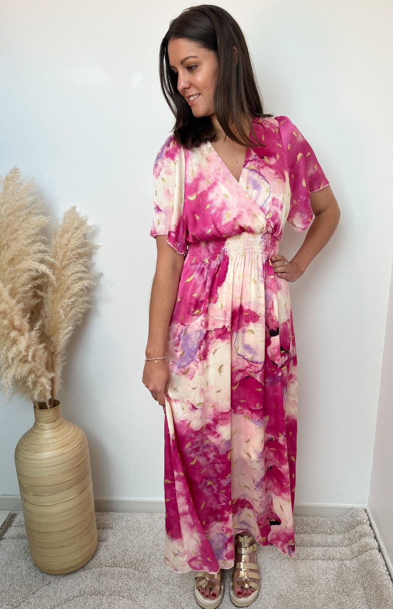 ROBE LONGUE FUSHIA