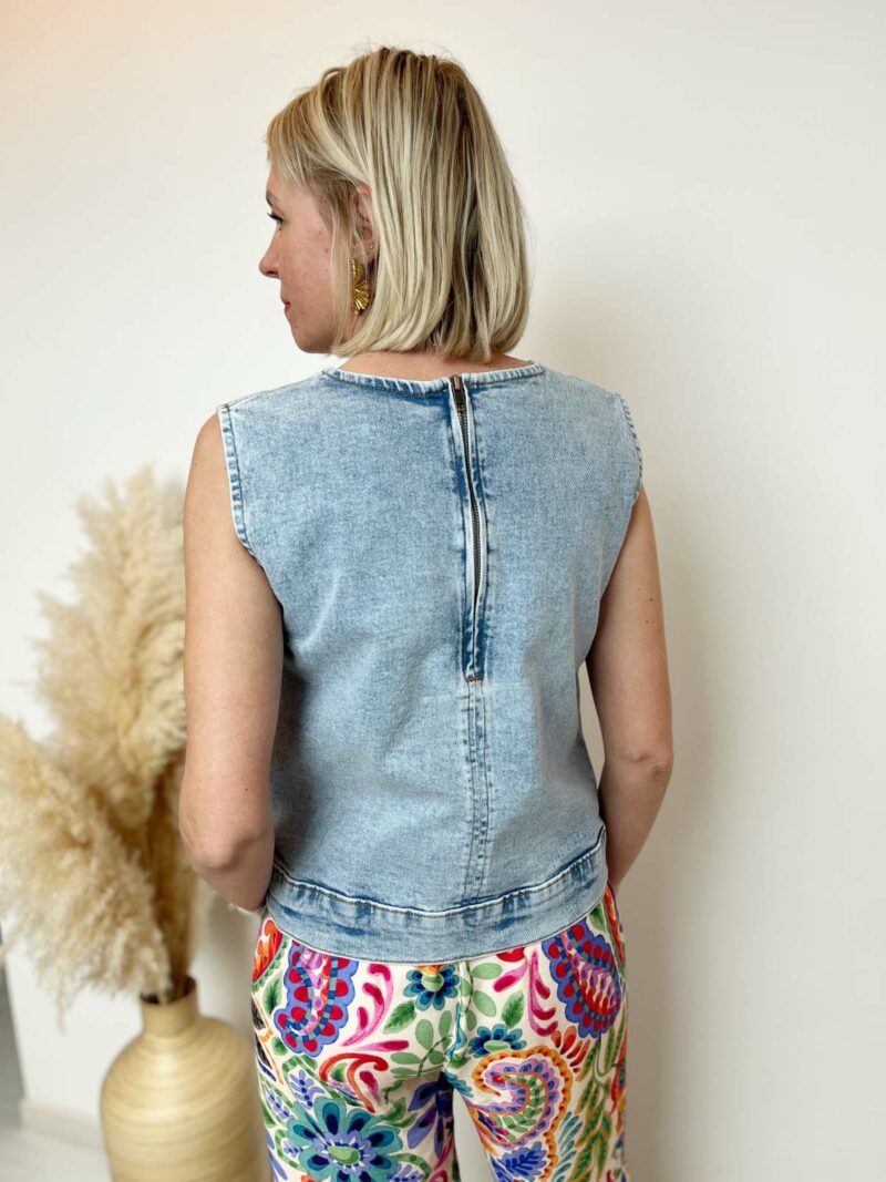 Top sans manches en jean 2