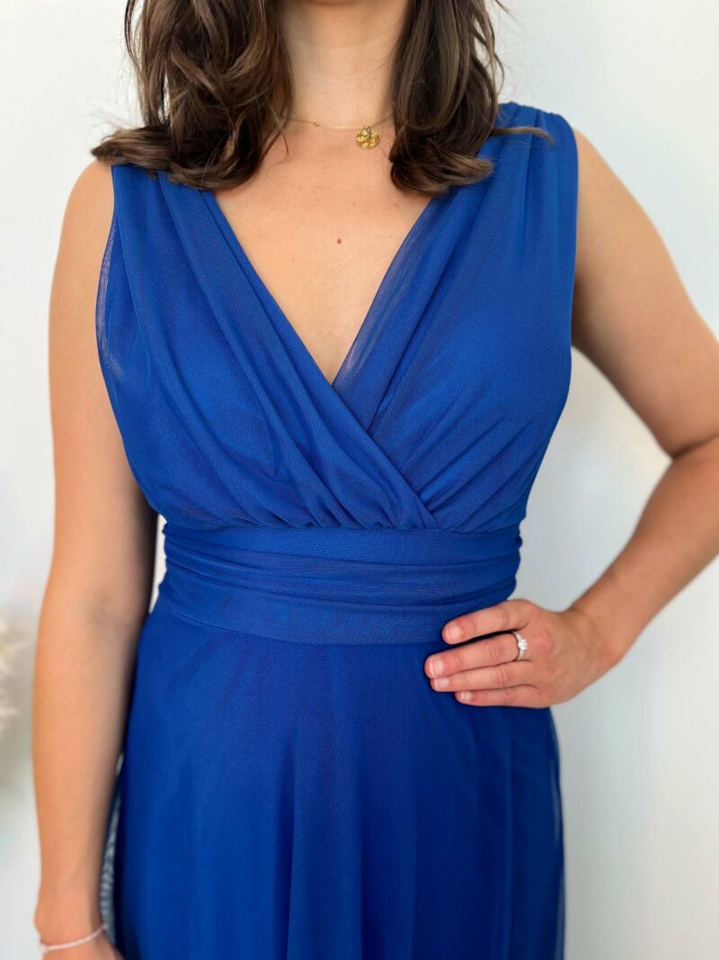 robe demoiselle d honneur bleu roi 2