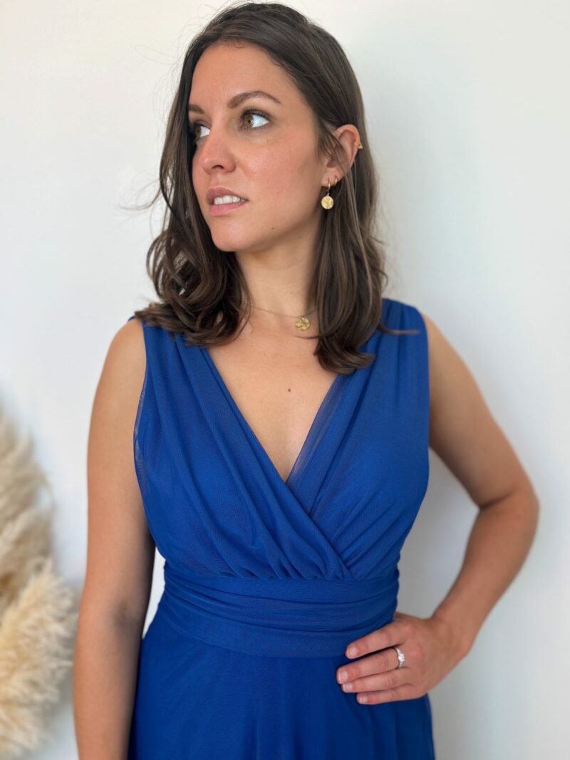 robe demoiselle d honneur bleu roi 3