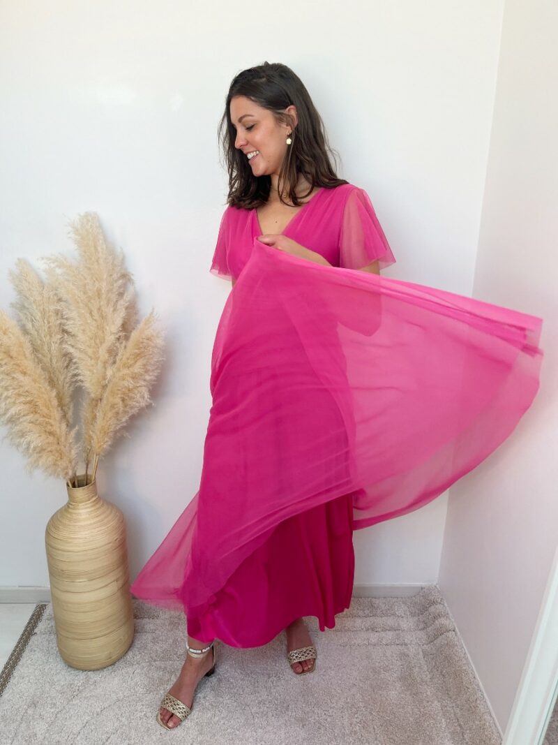 robe demoiselle d honneur rose fushia