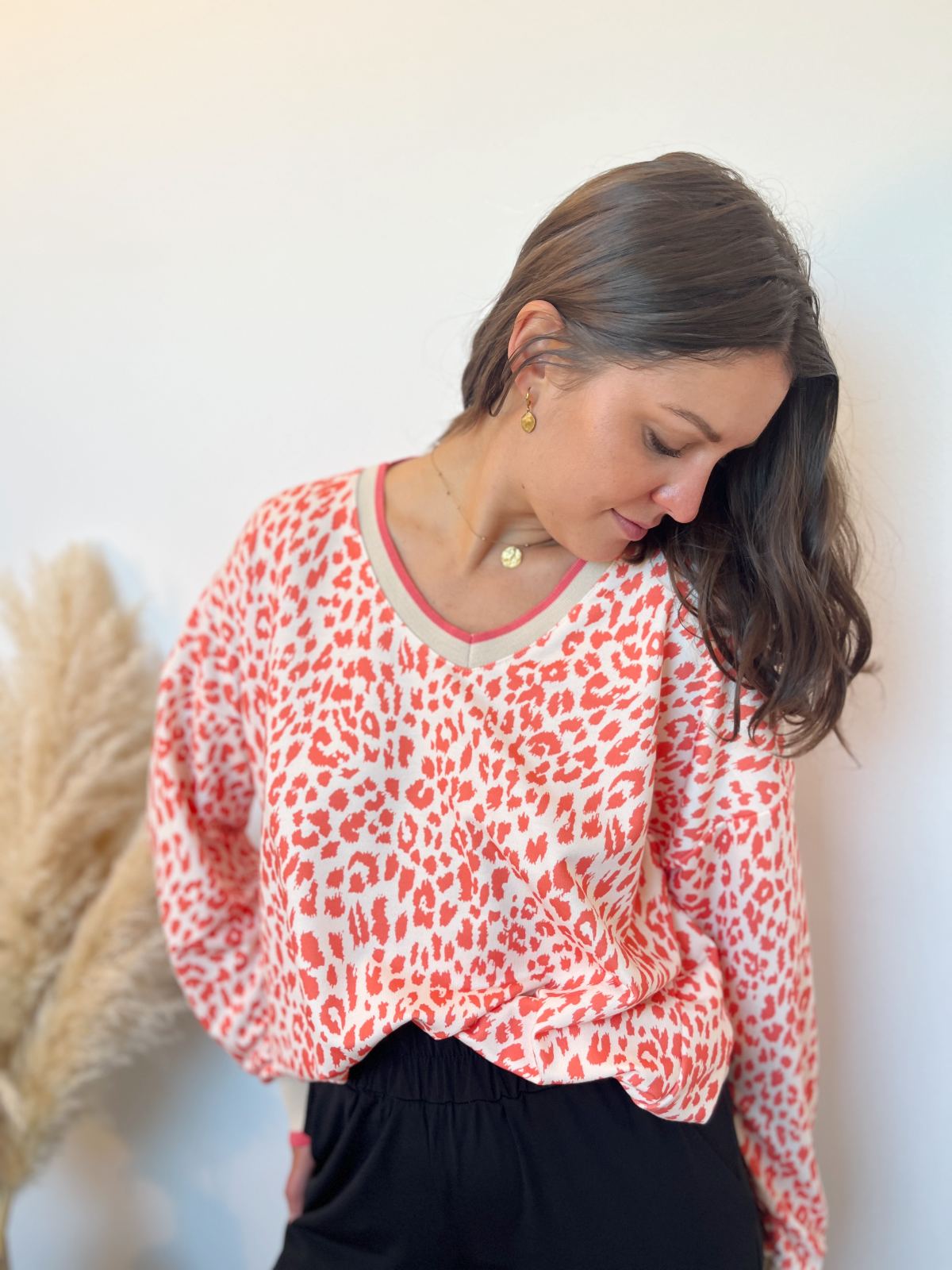 PULL LEOPARD BEIGE CORAIL
