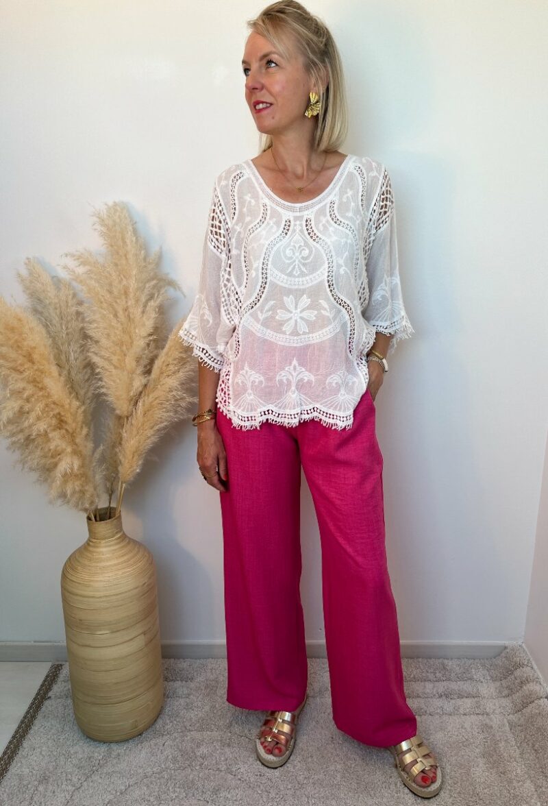 blouse boheme blanche