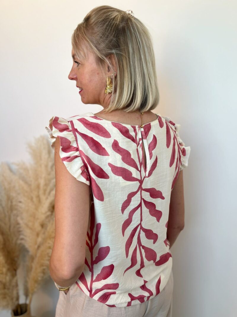 blouse col V imprimé 4