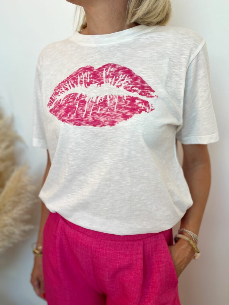 tee shirt imprimé bouche