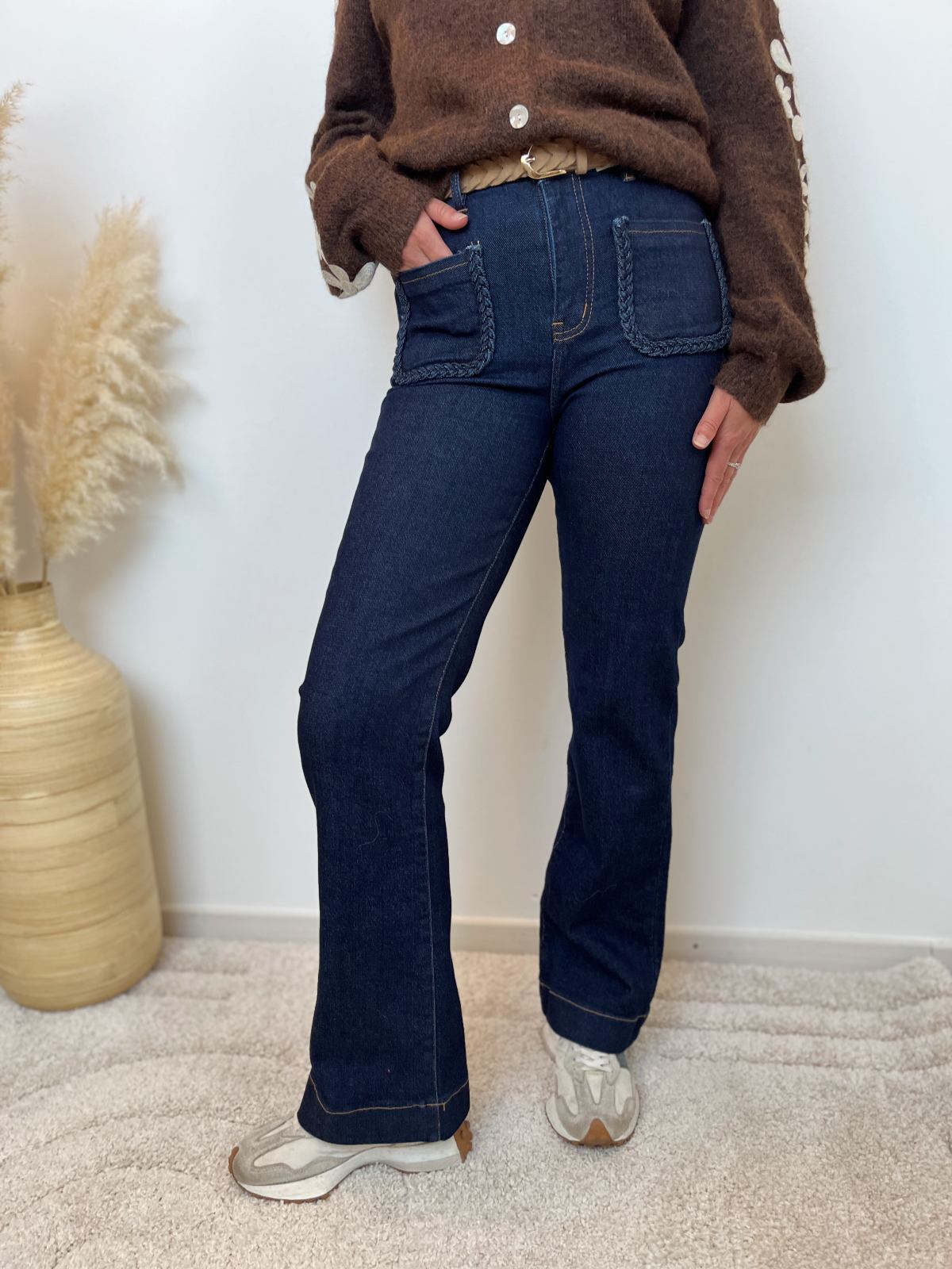 JEAN WIDE BRUT POCHES TRESSEES
