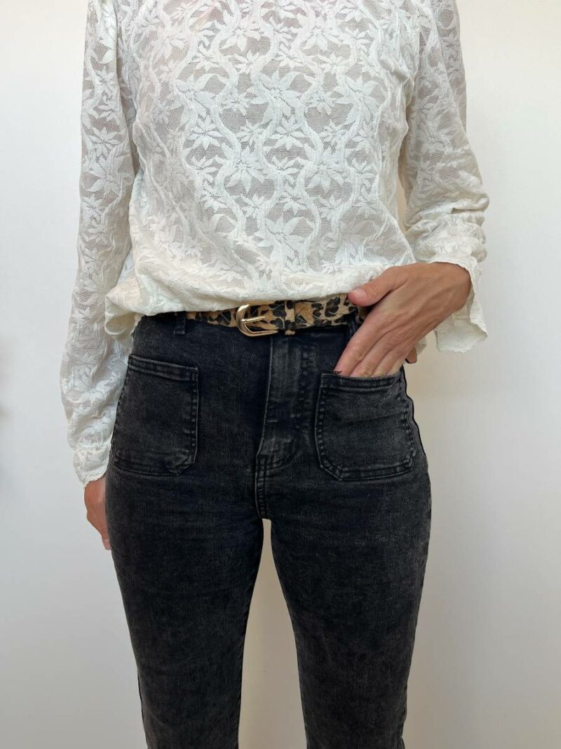 Jean flare gris foncé 3