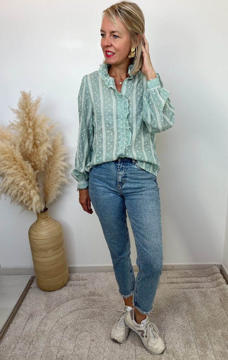 blouse vert d eau