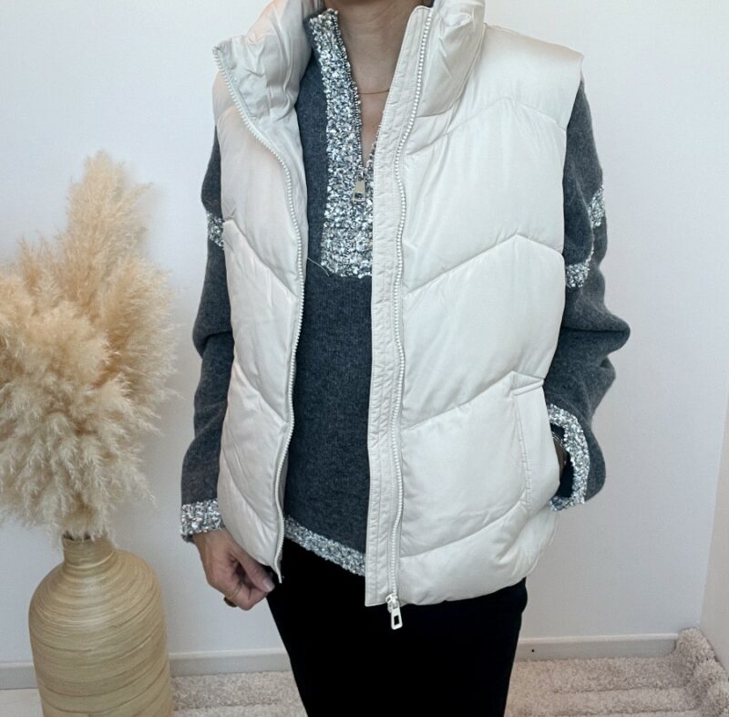 doudoune sans manches beige 3