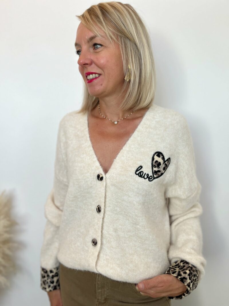 gilet détail leopard