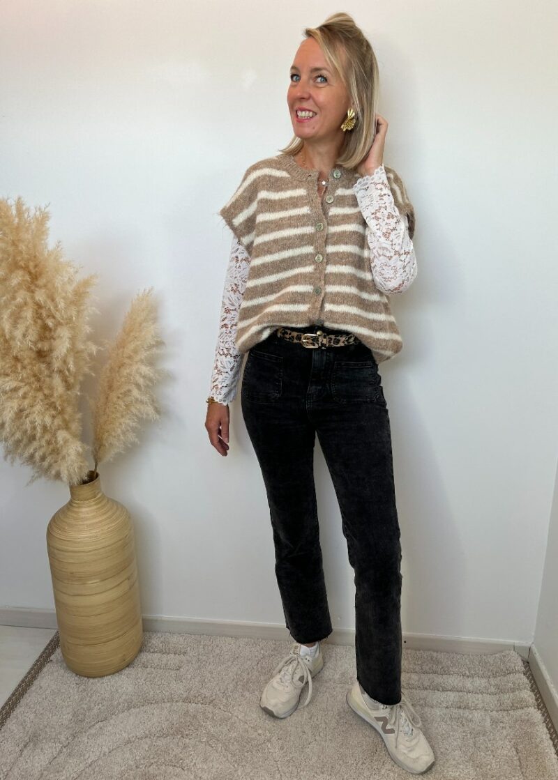 gilet mariniere beige