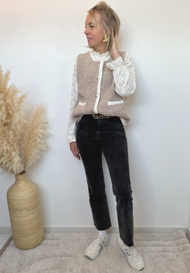 gilet sans manches beige 3