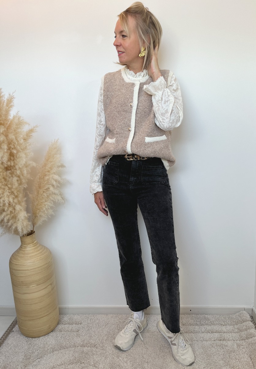 gilet sans manches beige 3