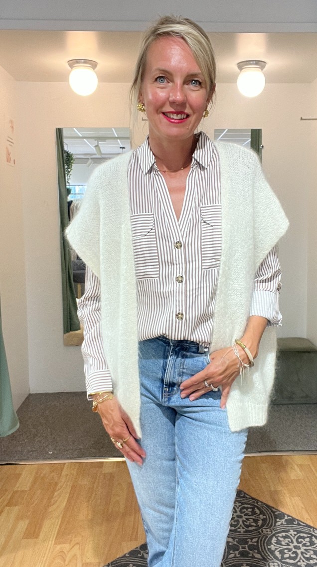GILET SANS MANCHES BLANC
