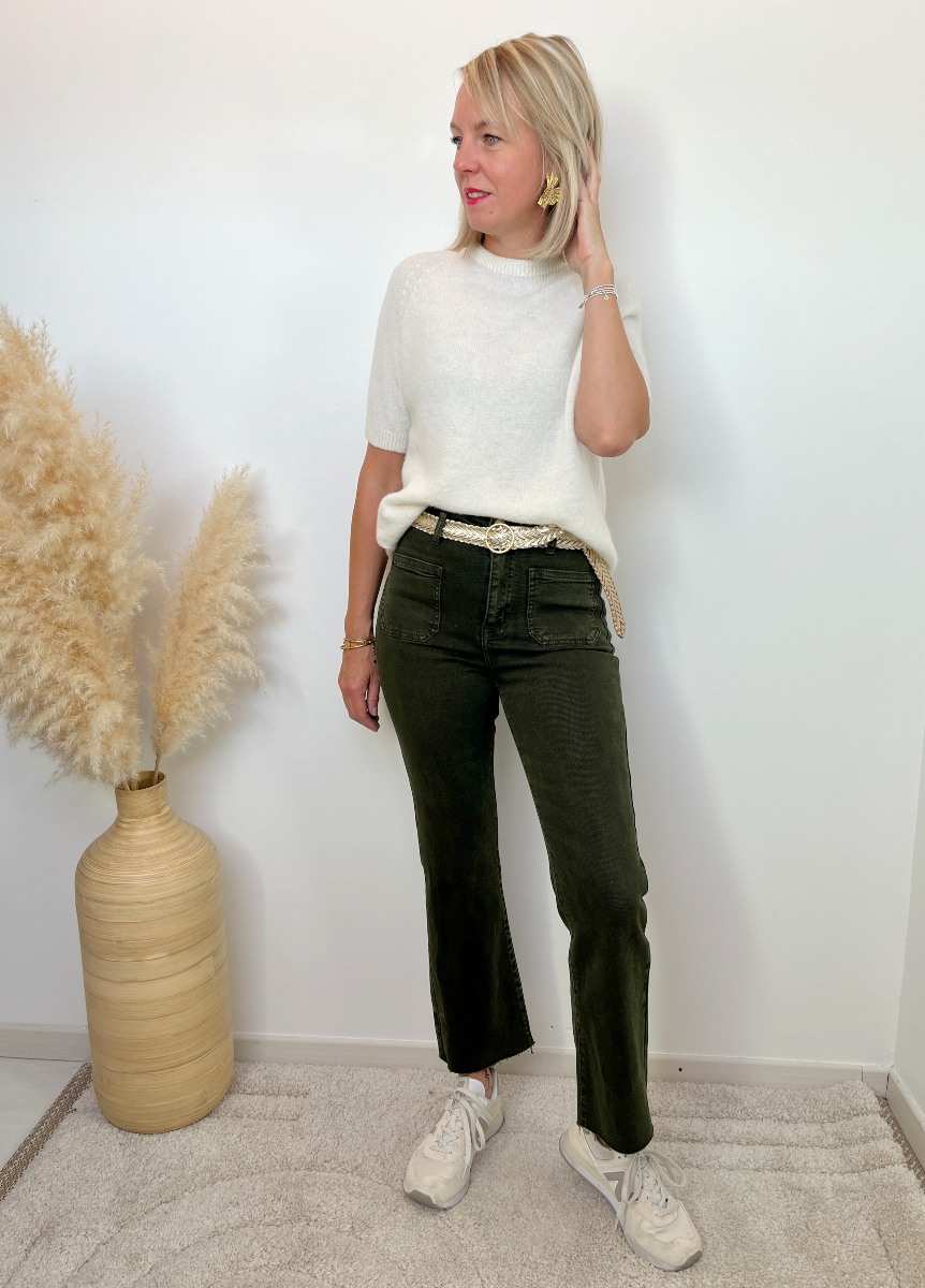 jean flare kaki 2