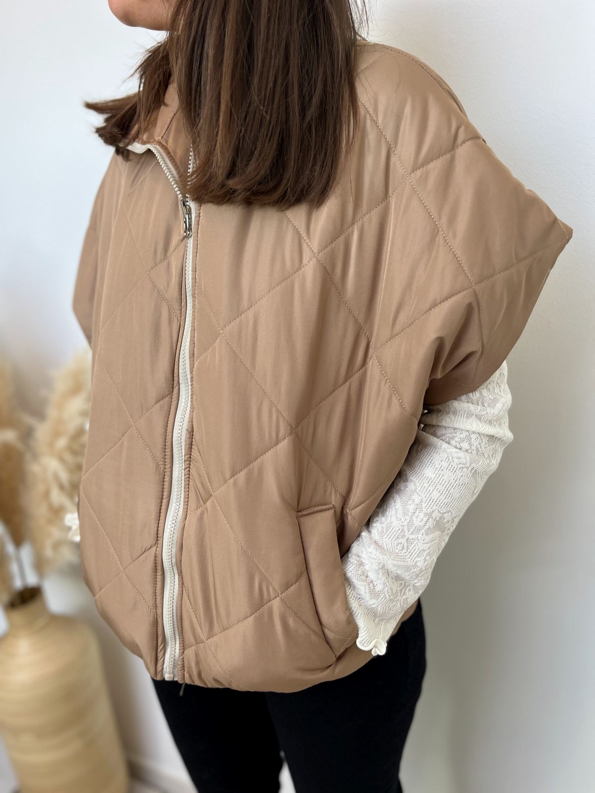 veste matelassée camel 4