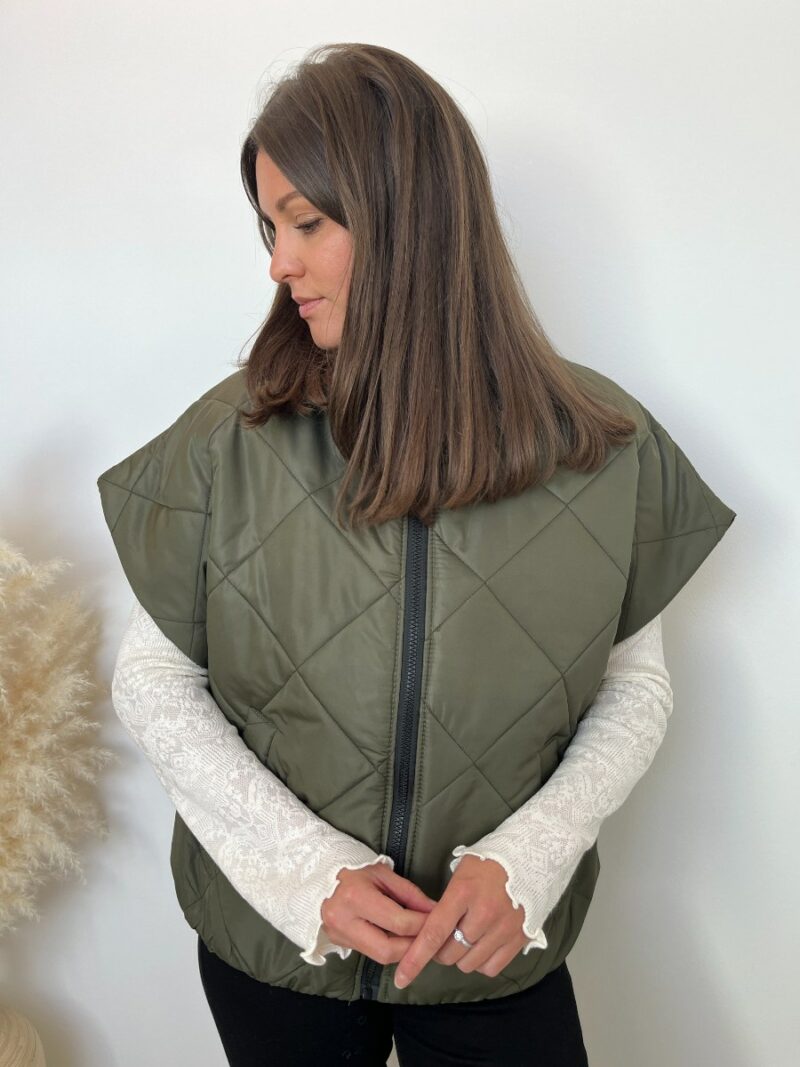 veste matelassee kaki