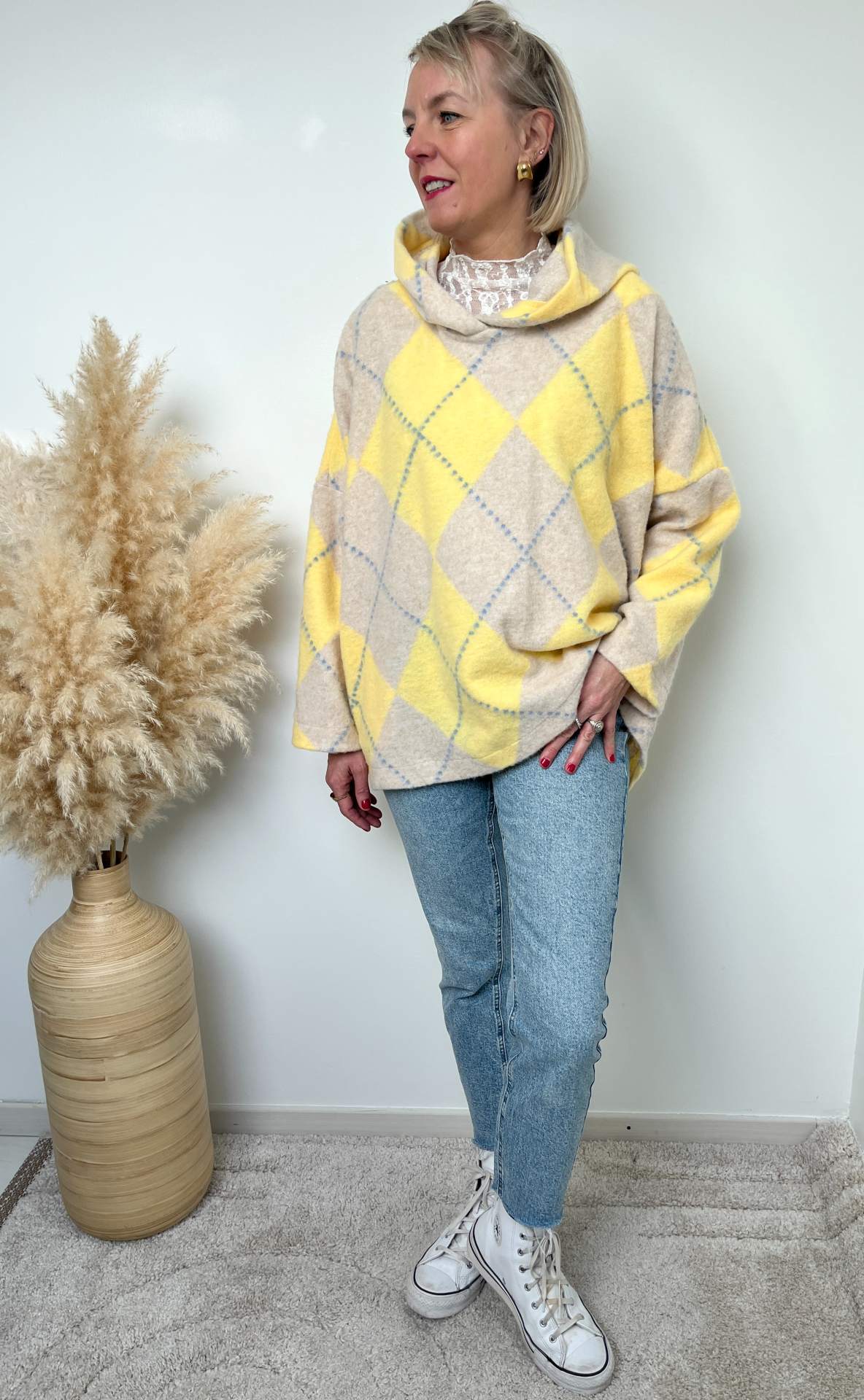 Sweat a capuche jaune