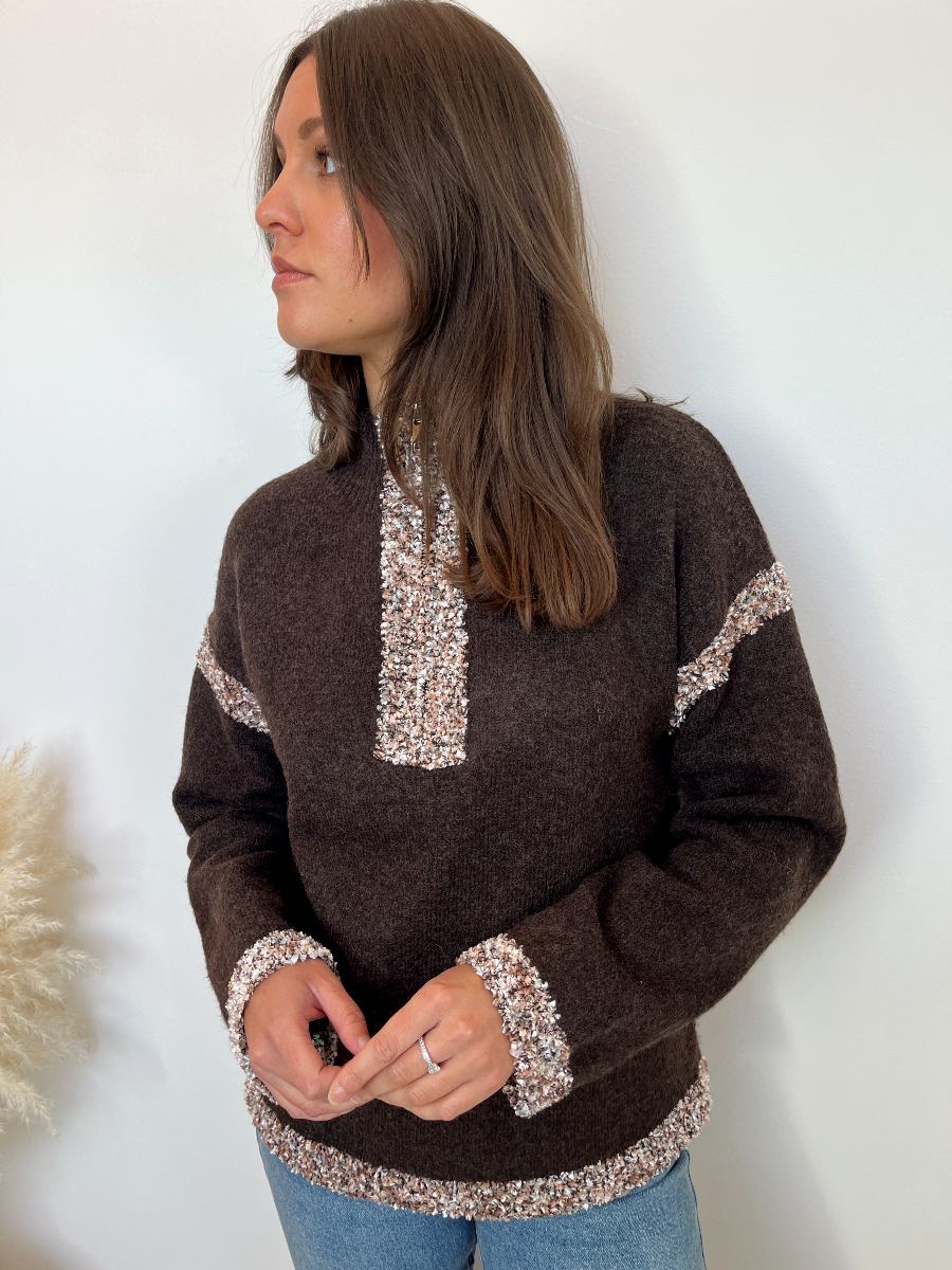 PULL ZIPPE CHOCOLAT