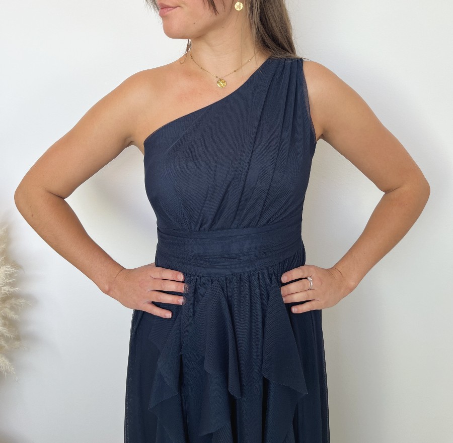 robe asymétrique marine 2