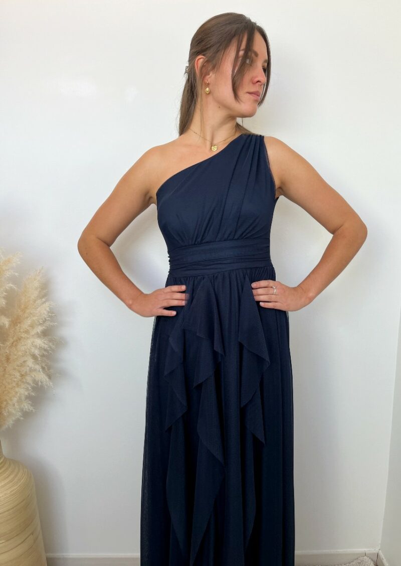 robe asymétrique marine 3